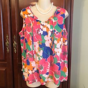 Talbots Lightweight Floral Sleeveless Top - Size LP